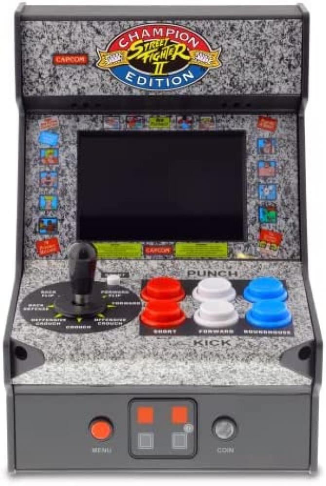 dreamgear my arcade karate champ micro player 6â€collectable arcade My Arcade Street Fighter 2 Champion Edition Micro Player-Fully Playable, Includes CO/VS Link for Multiplayer Action, 7.5 Inch Collectible, Full Color