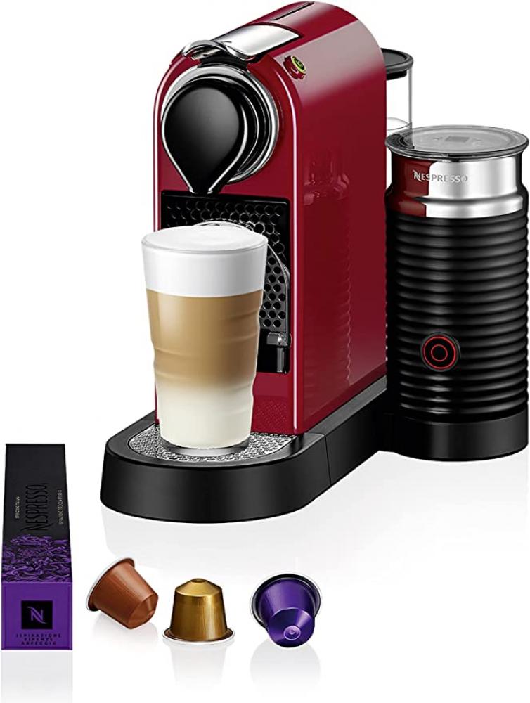 Nespresso Citiz and Milk Coffee Machine (Red ) zolele espresso machine mg73t easy to use portable wireless espresso machine compatible with both capsules and ground coffee 15 bar pump 100 ml