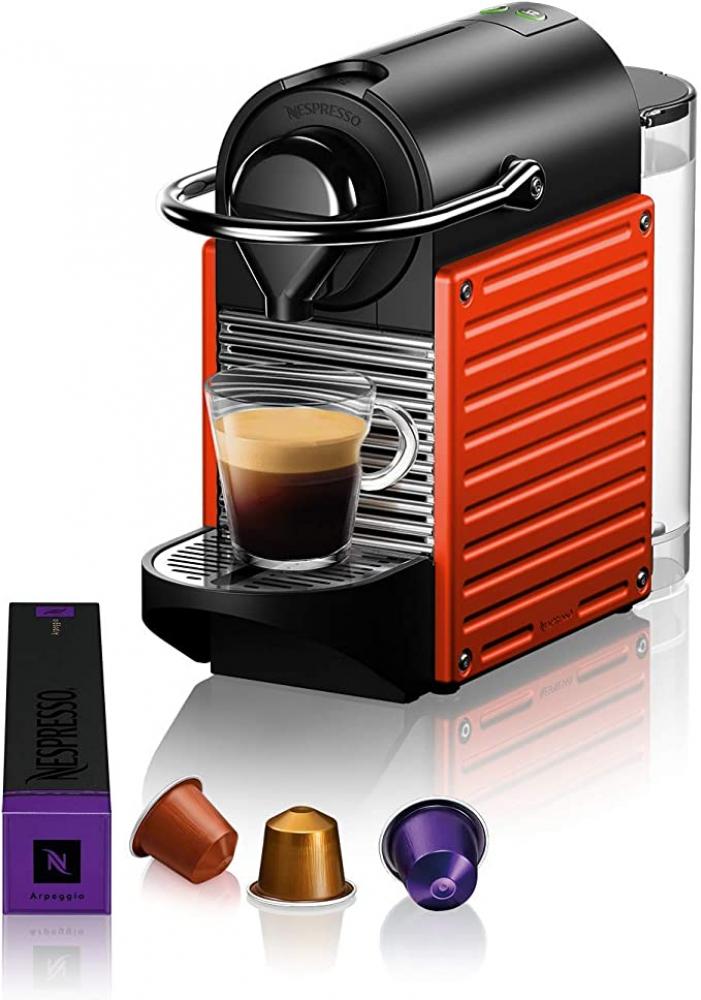 Nespresso Pixie Coffee Machine (Red) hibrew 5 in 1 coffee machine h2b white