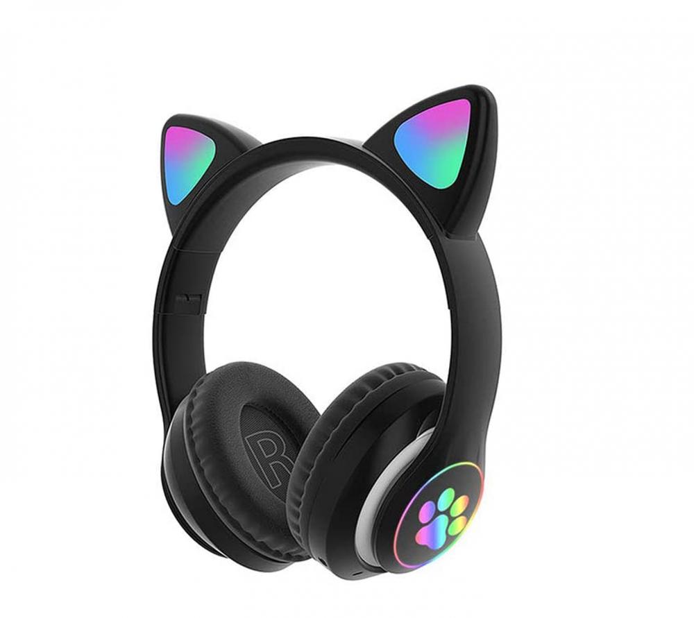 Stn-28 Cat Style Headphones Black playful tepli sheep with carrot and very cute and attractive fence