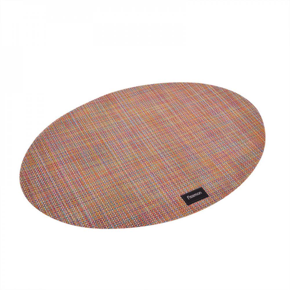 Fissman Oval Woven Placemats 45x30 Cm (PVC) 4pcs washable pvc placemats coasters bowl stain resistant insulation placemats table cup mats kitchen decoration accessories