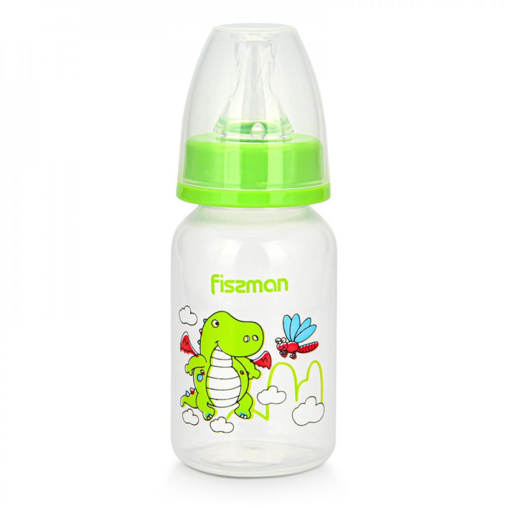 Fissman Feeding Bottle With Lid 120ml fissman baby feeding bottle with handle 240ml food grade plastic with non drip silicone nipple and non spill