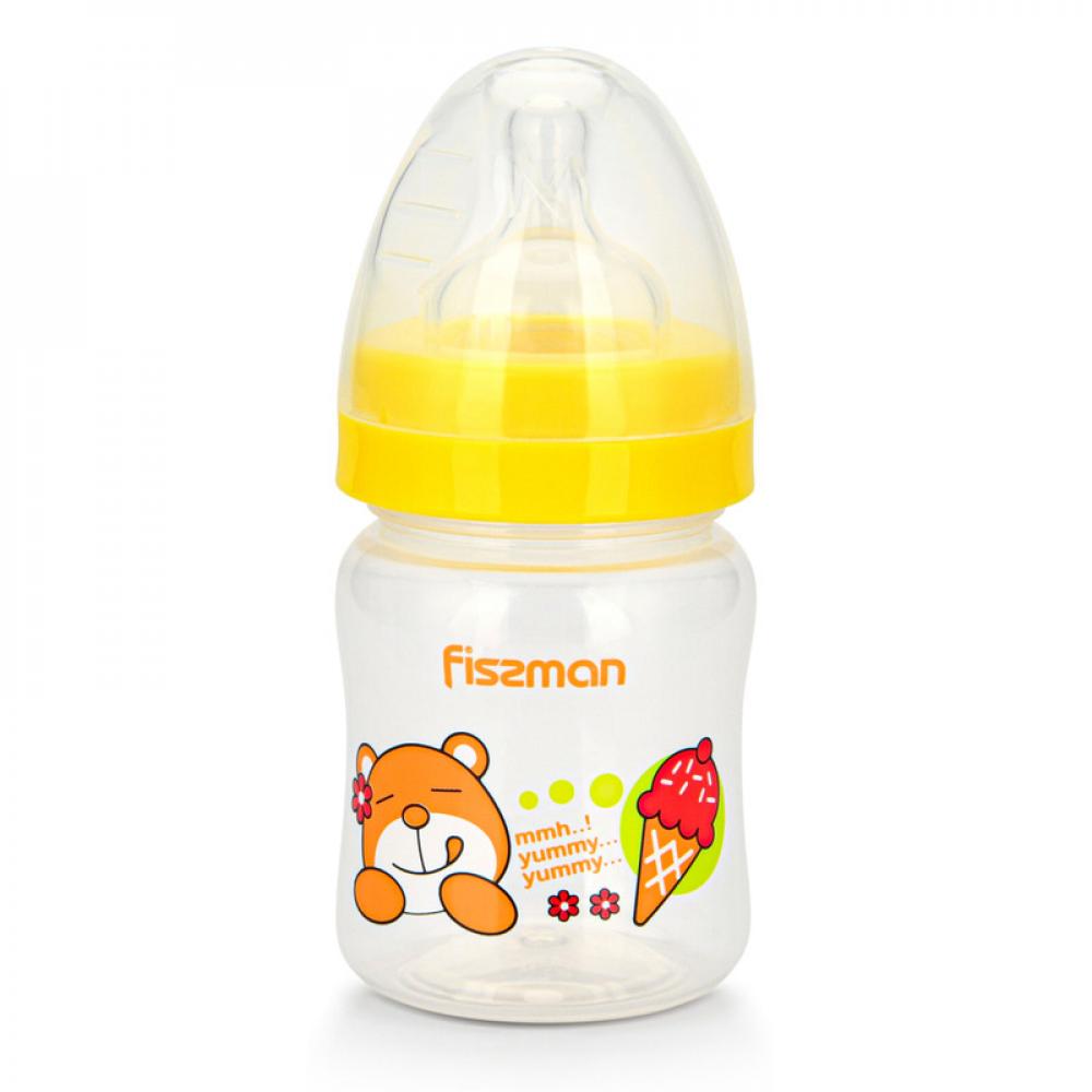 Fissman Plastic Baby Feeding Bottle With Wide Neck 120ml baby swing four in one swing hanging chair kids garden indoor plastic safety entertainment toy