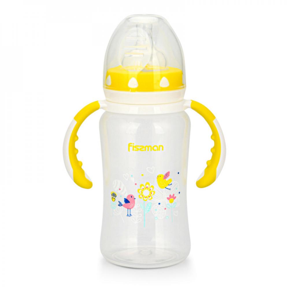 Fissman Wide Neck Feeding Bottle With Handles 300ml fissman baby feeding bottle with handle 240ml