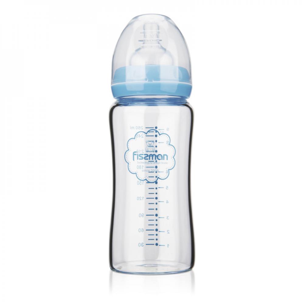 Fissman Feeding Borosilicate Glass Bottle 260ml cups stor 46825 mug drinkware water bottle kids feeding bottles for baby