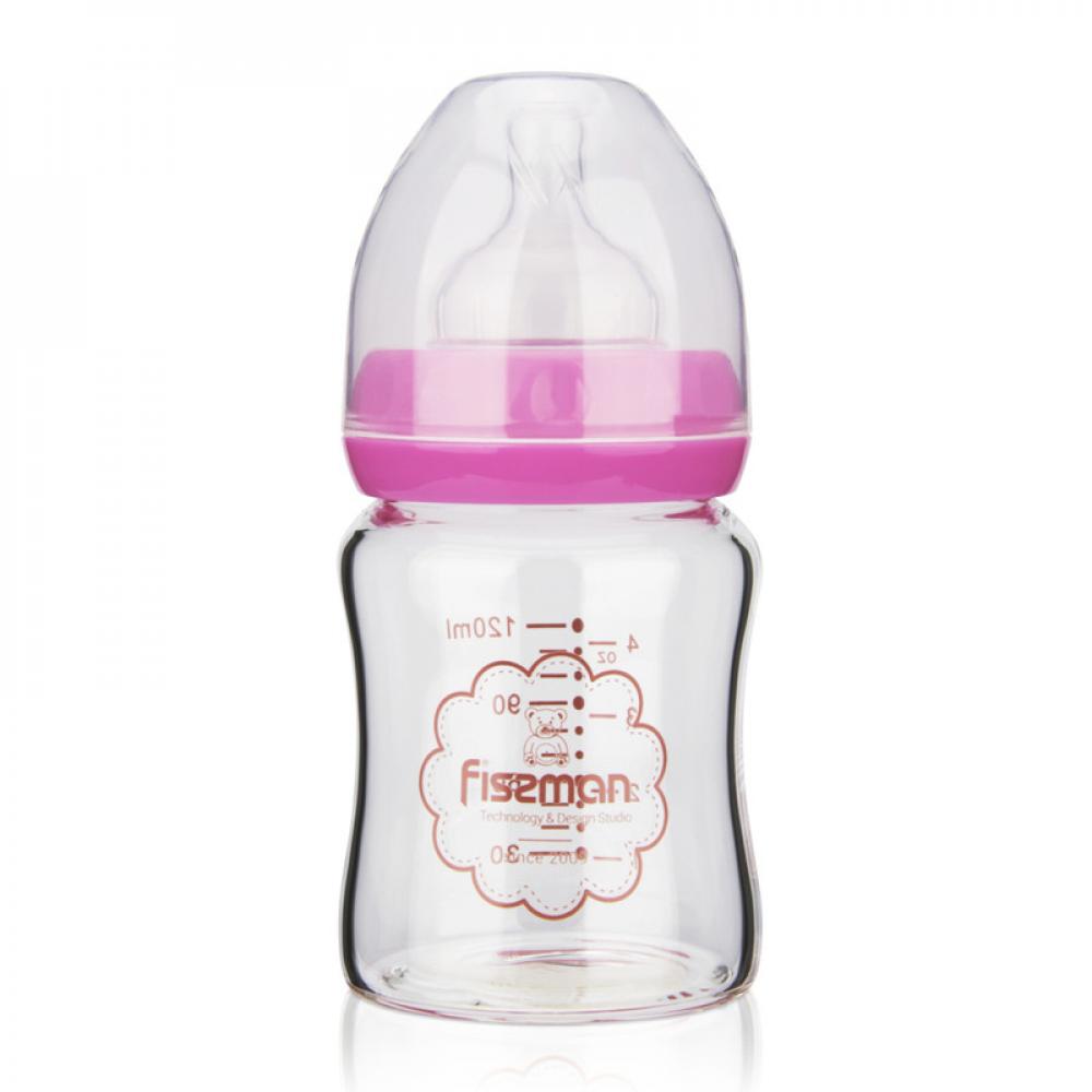 Fissman Feeding Borosilicate Glass Bottle 120ml cups stor 46825 mug drinkware water bottle kids feeding bottles for baby