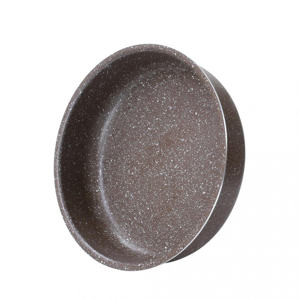 Fissman Touch Stone Round Aluminium Cake Pan With Non Stick Coating Brown 24x6.4cm fissman round shape cake mould 21x21x4cm silicone