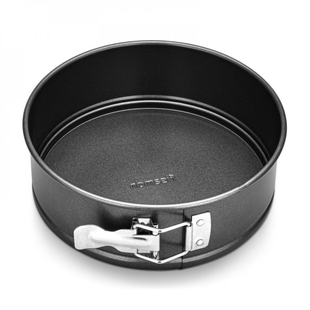 Fissman Springform Round Shape Carbon Steel With Non Stick Cake Pan With Removable Bottom Black 20x6.8cm