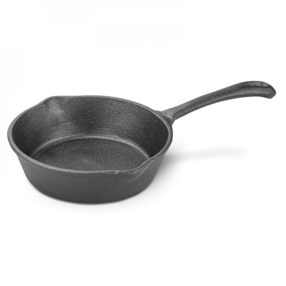 Fissman Frying Pan Non Stick Cast Iron For All Types Of Stoves Black 16x3.8cm