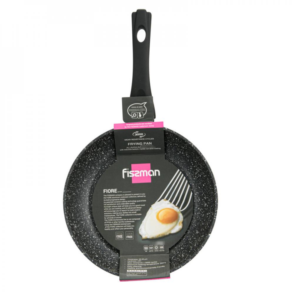 Fissman Frying Pan Aluminium Fiore Series Marble Non Stick Coating With Induction Bottom Black 44х26х5.4cm fissman frying pan 28cm joan series aluminum with induction bottom