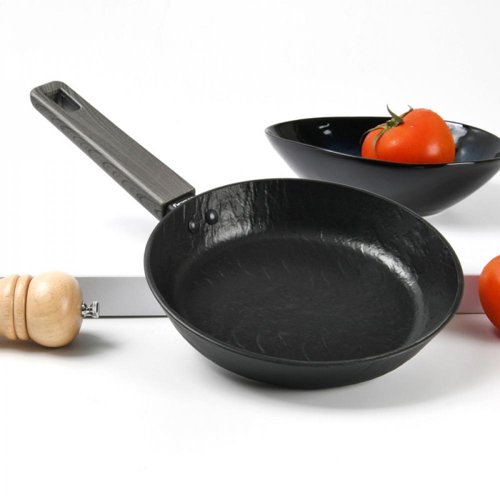 fissman frying pan magic with induction bottom multicolour 24cm Fissman Frying Pan With Induction Bottom Vela Rock Series Non-Stick Black\/Grey 20x4cm