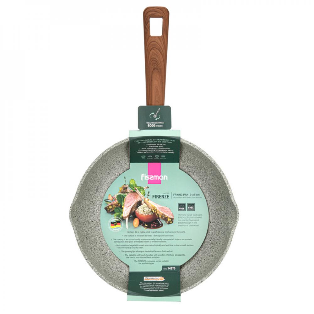 Fissman Frying Pan Non Stick Firenze Series With Induction Bottom Green 24x6cm 2021 lucky mystery boxes high quality gift random different electronic products more most popular home item anything possible