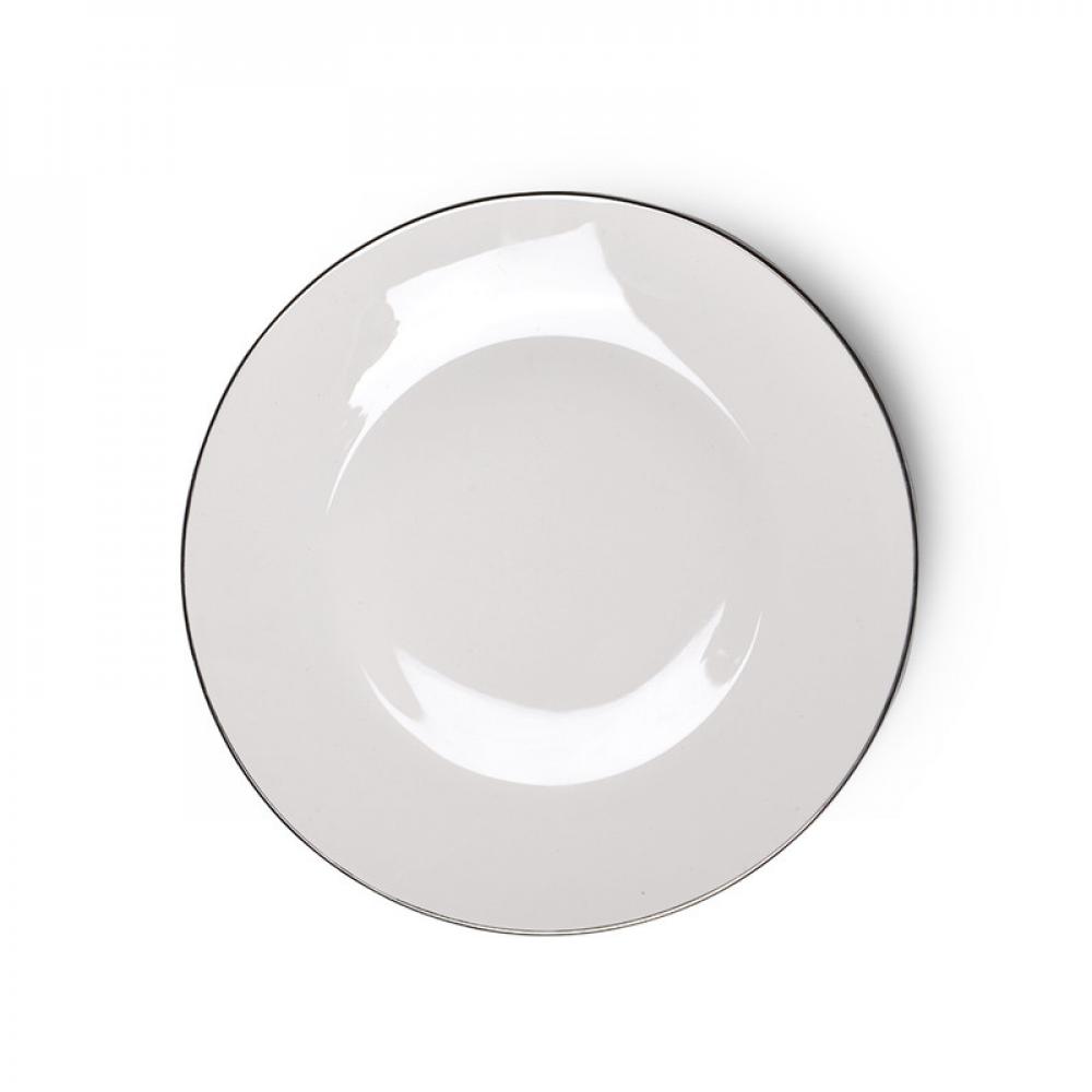 Fissman Plate Aleksa Series 20cm Color White (Porcelain) fissman oval plate aleksa series 35x21cm color white porcelain