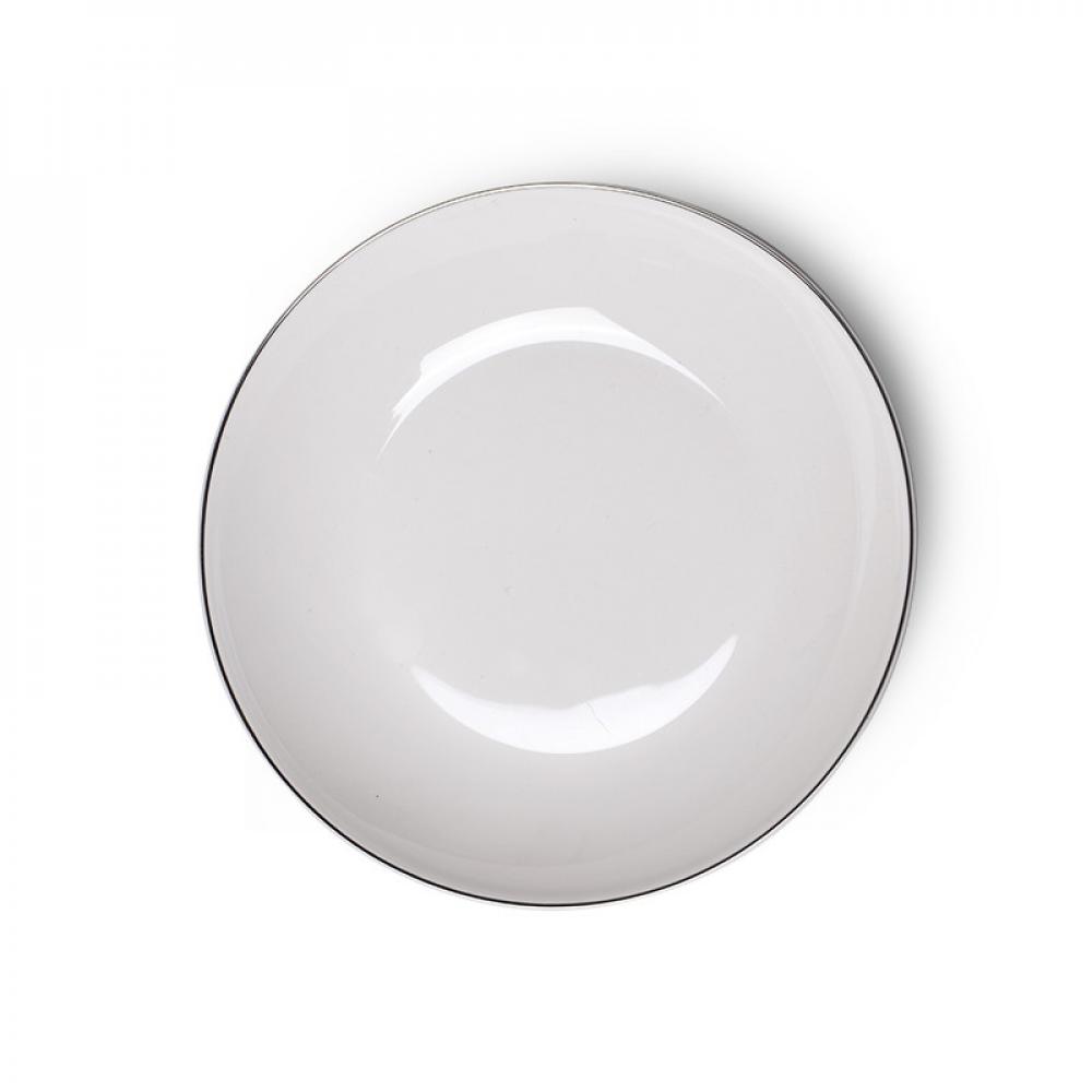Fissman Deep Plate Aleksa Series 20cm Color White (Porcelain) phnom penh hammered glass fruit plate vegetable salad dish nordic style household creative net red dessert bowl
