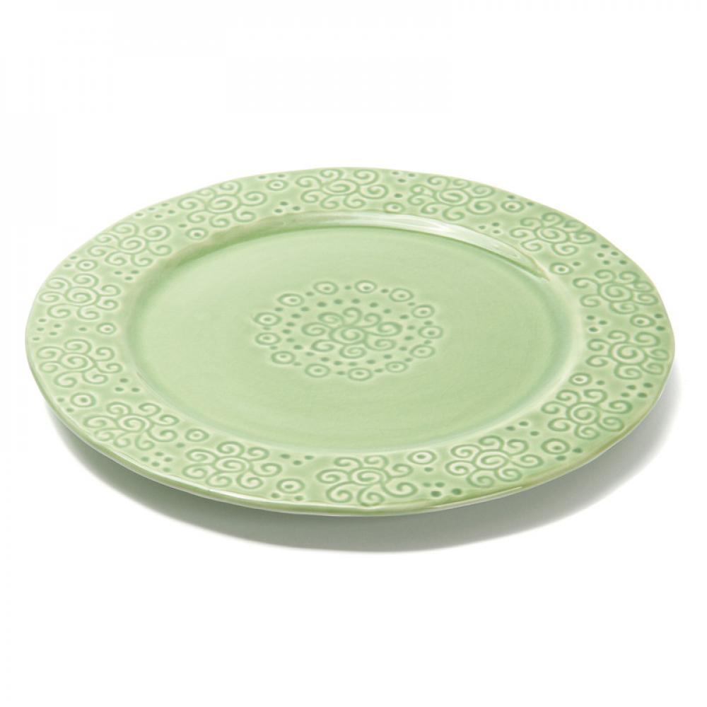 Fissman Ceramic Plate Green 21.8cm fissman dinner plate celine series 26 3cm ceramic azure