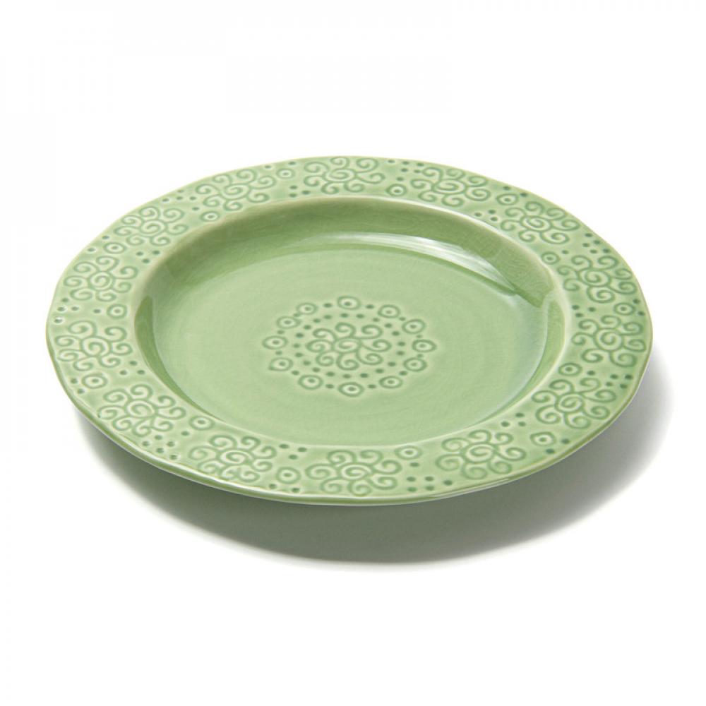 fissman dinner plate ciel 23cm ceramic Fissman Ceramic Plate Green 23cm