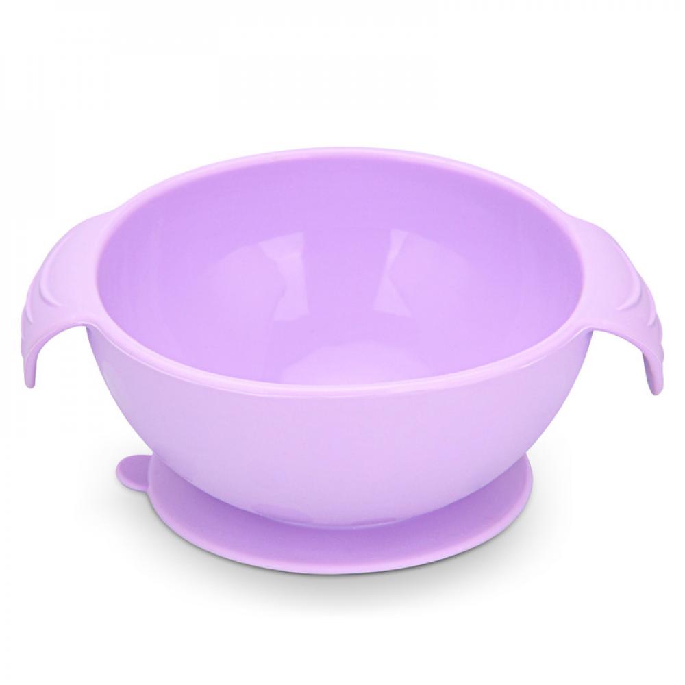 цена Fissman Silicone Bowl For Kids Purple 320ml