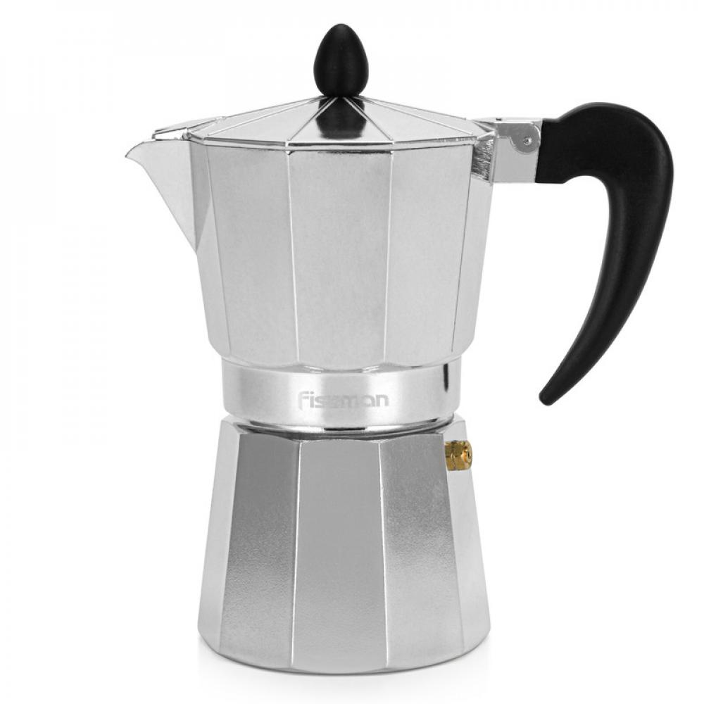 Fissman Coffee Maker (300ml) For 6 Cups (Aluminium) h koenig h koenig mg30 programmable drip coffee maker up to 20 cups 1 8 liter glass jar red 1 8 litres plastic a
