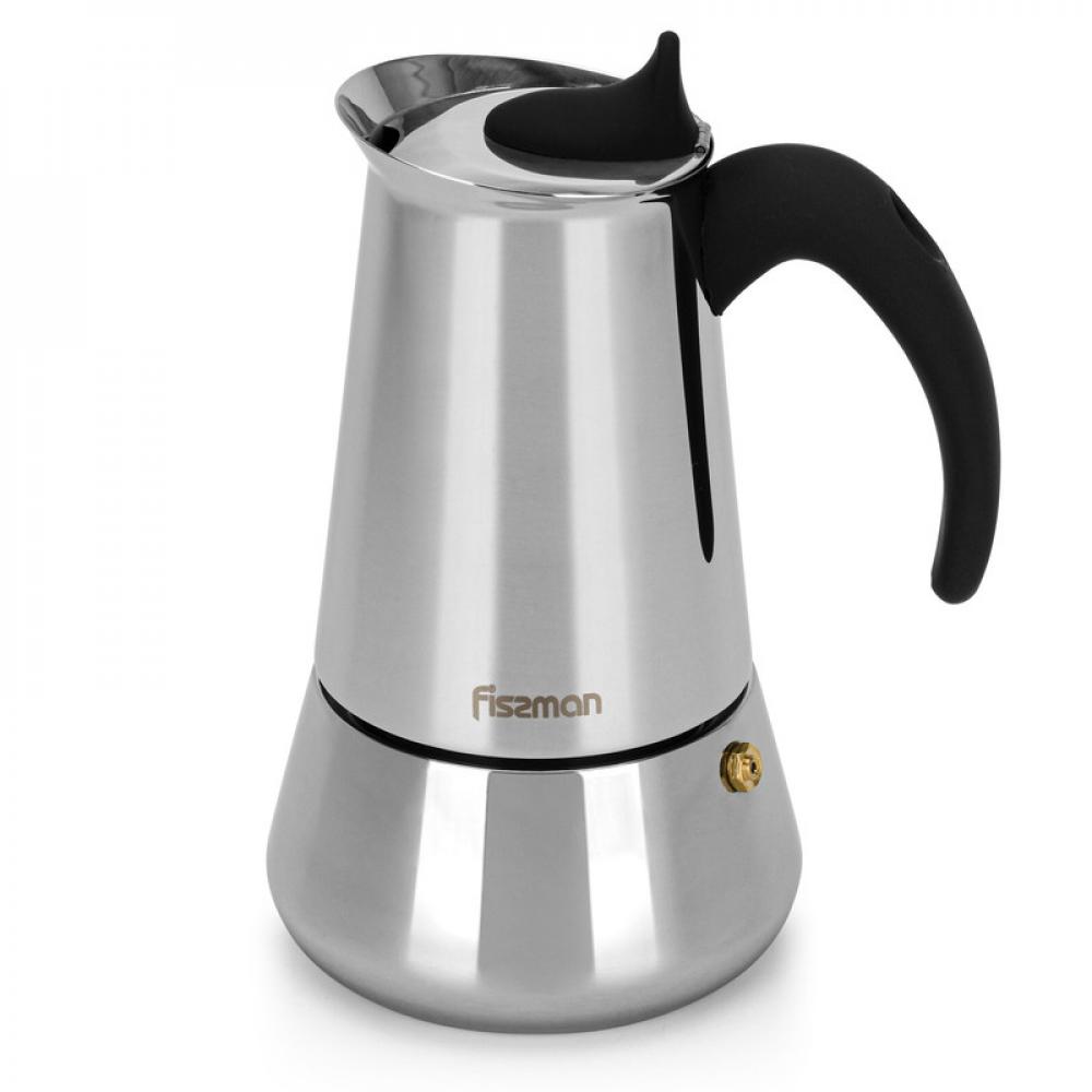 Fissman Coffee Maker (300ml) For 6 Cups (Stainless Steel) fissman coffee mill silver clear 18cm