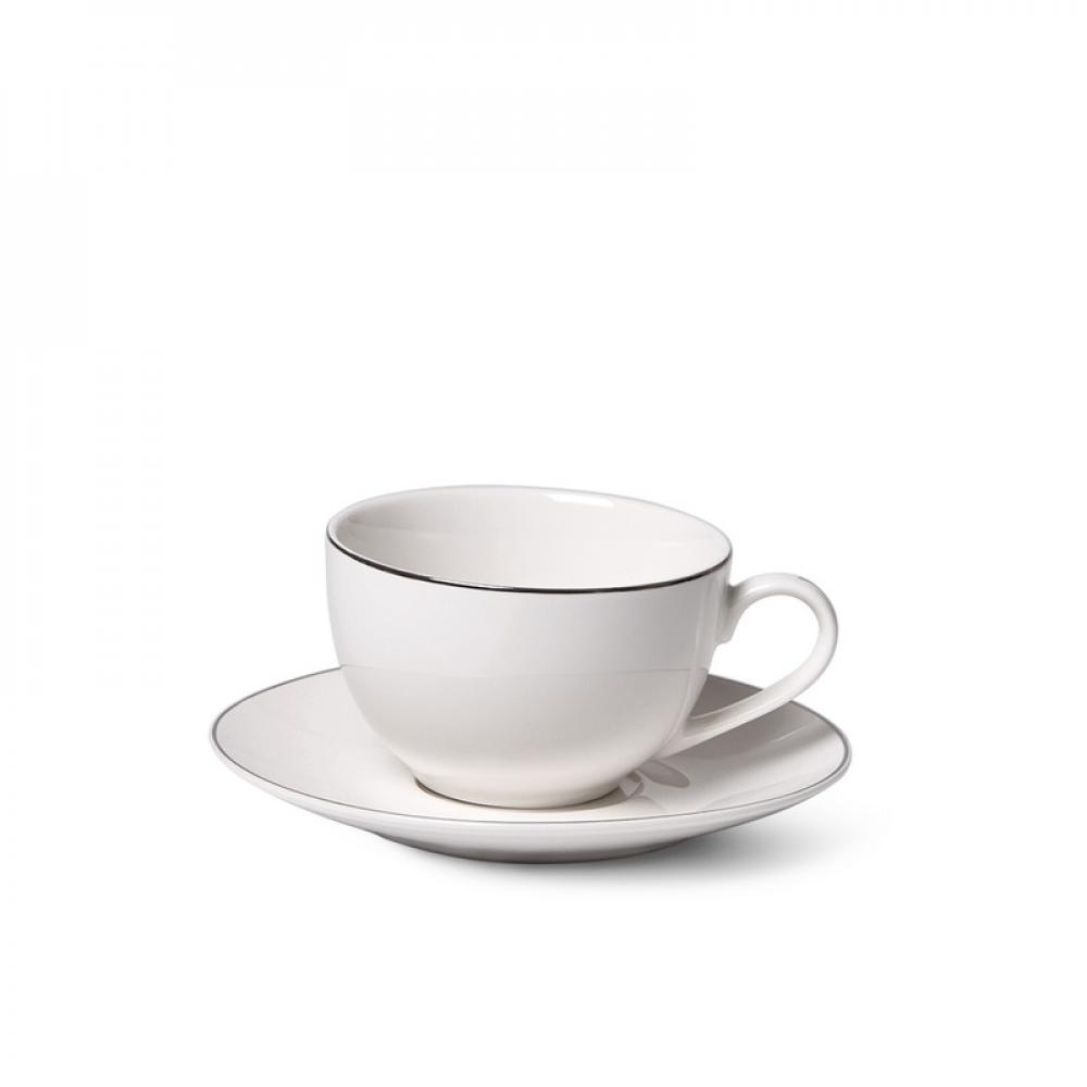 Fissman Tea Cup And Saucer Aleksa Series 250mlColor White (Porcelain) fissman plate aleksa series 27cm color white porcelain