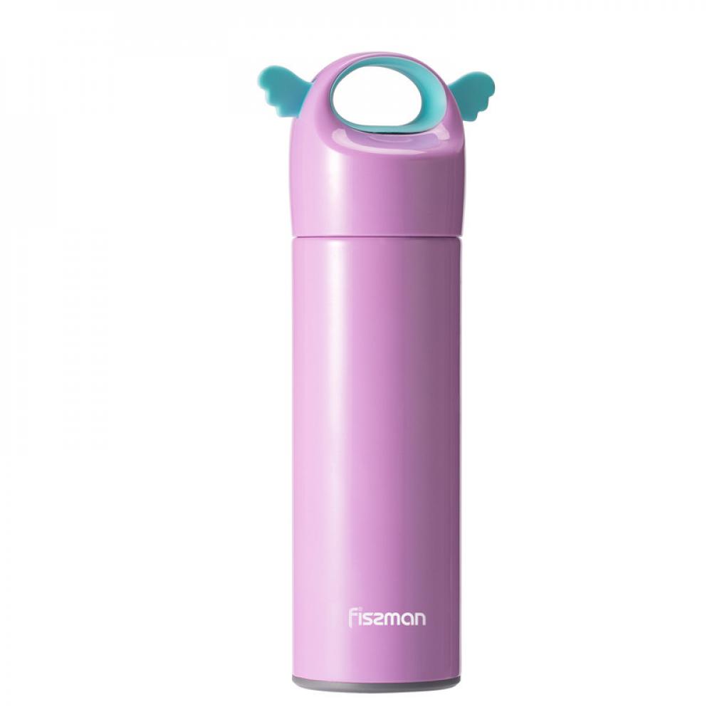 Fissman Stainless Steel Double Wall Vacuum Thermos Bottle Purple 6.5x24x6.5cm neoflam double wall stainless steel water bottle 500ml green