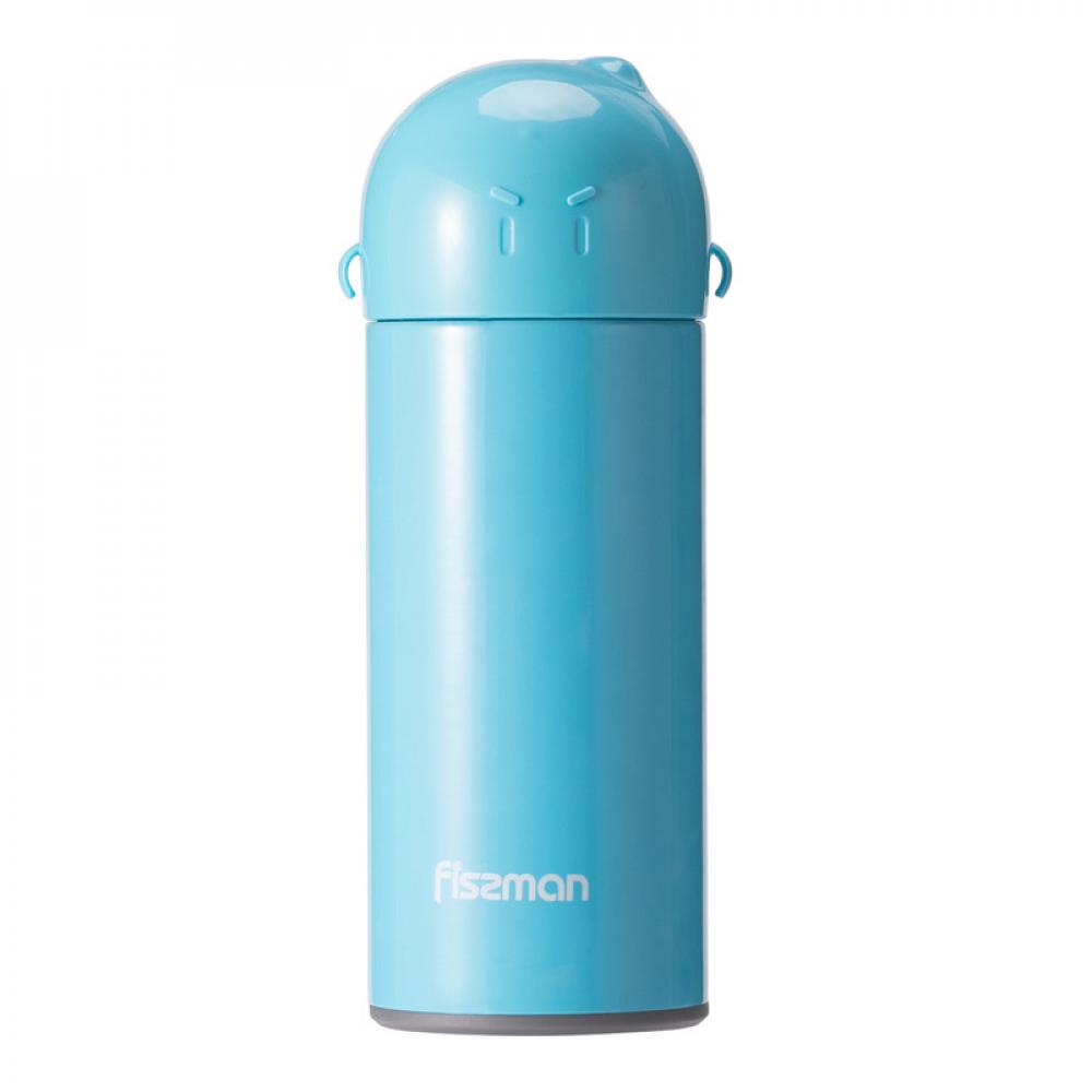 Fissman Double Wall Vacuum Thermos Bottle Blue\/Yellow 300ml цена и фото
