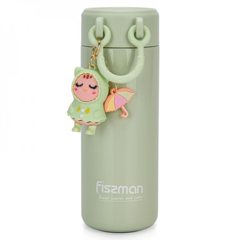 Fissman Double Wall Vacuum Flask 380ml Green (Stainless Steel) fissman vacuum flask with glass liner and plastic case purple 1800ml