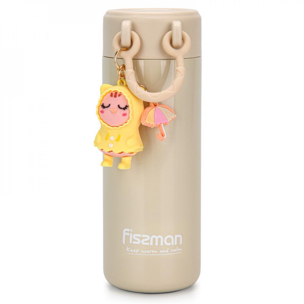 Fissman Double Wall Vacuum Flask 380ml Beige (Stainless Steel) fissman vacuum flask with glass liner and plastic case purple 1800ml