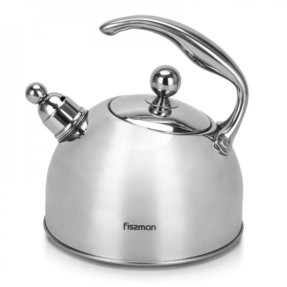 Fissman FIONA Whistling Kettle 2.75 LTR (Stainless Steel) arzum electric kettle 1 7 liter eco turkish tea maker stainless steel 2200 watts silver color model ar3072