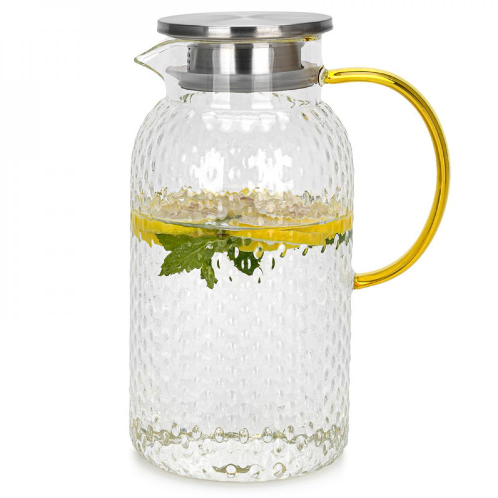 Fissman Jug 1900ml With Filter (Borosilicate Glass) fissman pitcher jug with stylish and compatible design beige clear 2000ml