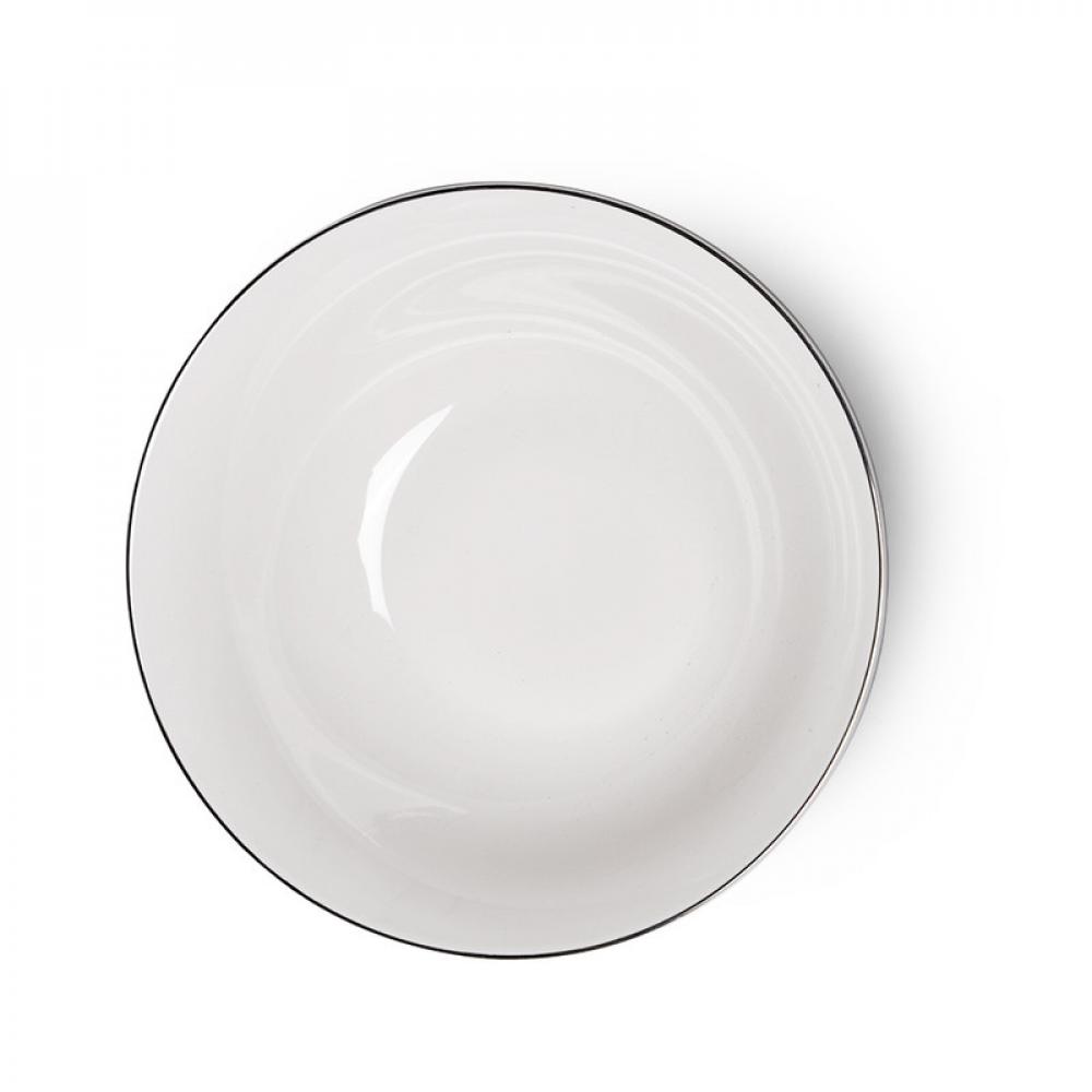 Fissman Salad Bowl Aleksa Series 23cm Color White (Porcelain) fissman sugar bowl elegance white 250ml porcelain