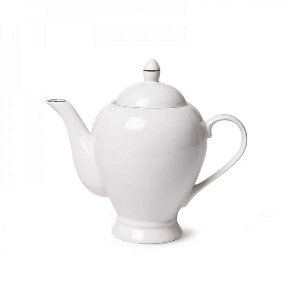 Fissman Teapot Aleksa Series 1100ml Color White (Porcelain) appetizer plates wheat straw soy sauce dish tableware food container creative leaves dish baby kid bowl rice bowl plate