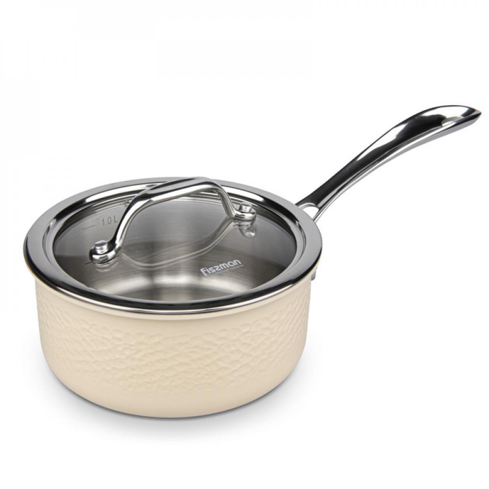 Fissman Brigette Series Stainless Steel Sauce Pan With Glass Lid 1.4L Beige 16х7.5cm new original 100% quality rk2705 multimedia chip for mp3 mp4 pmp