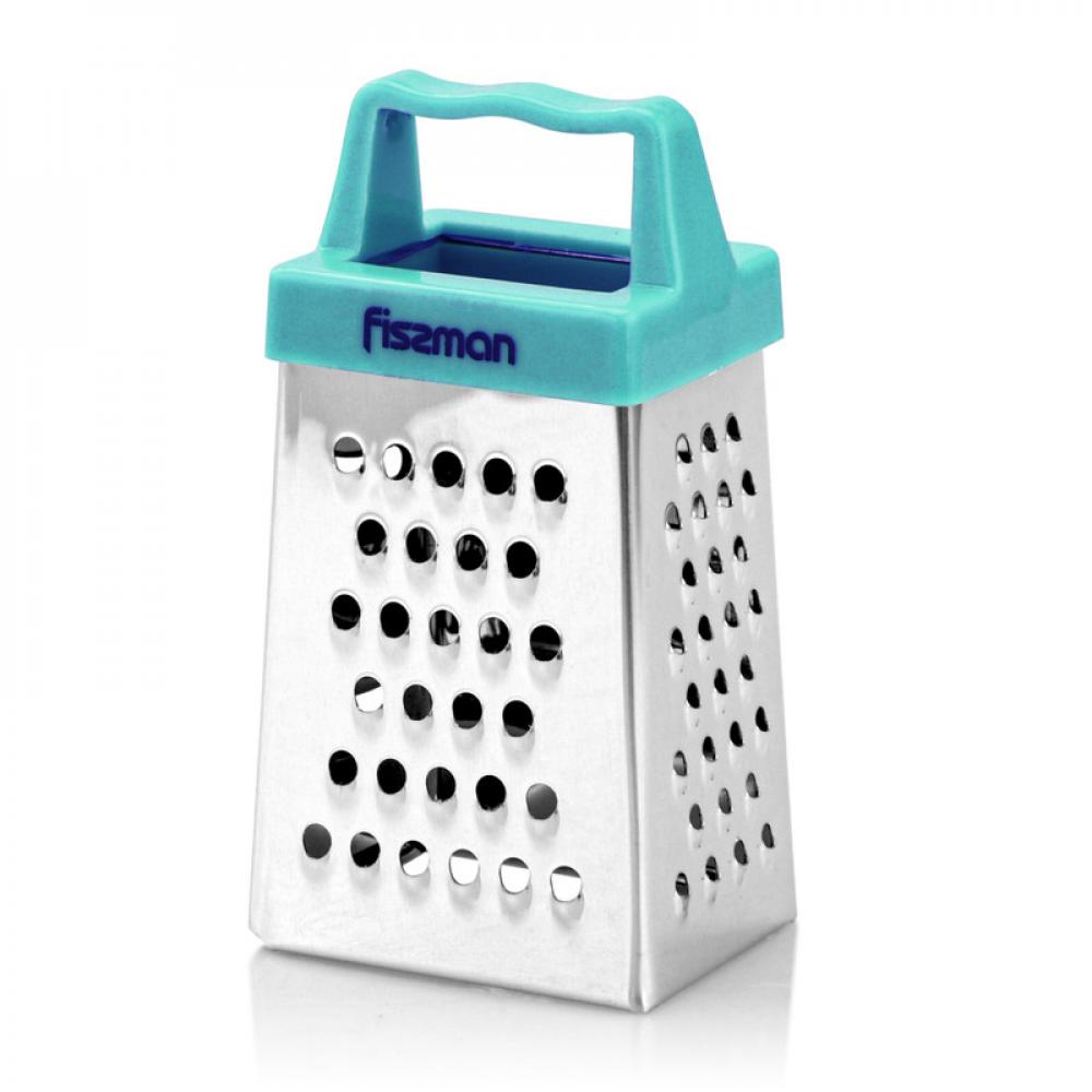 Fissman 3-Sided MINI Grater 3inch, Multifunctional Handheld Cheese Peel Ref Magnet Blue evriholder simply served simps 6 sided grater