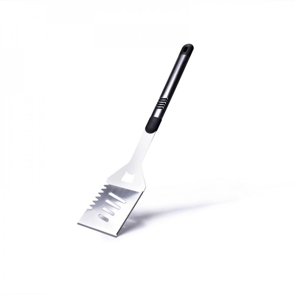 Fissman Bbq Spatula 47x9 Cm (Stainless Steel) stainless steel triangle golden toothed cake spatula pizza spatula cheese spatula cake steel knife