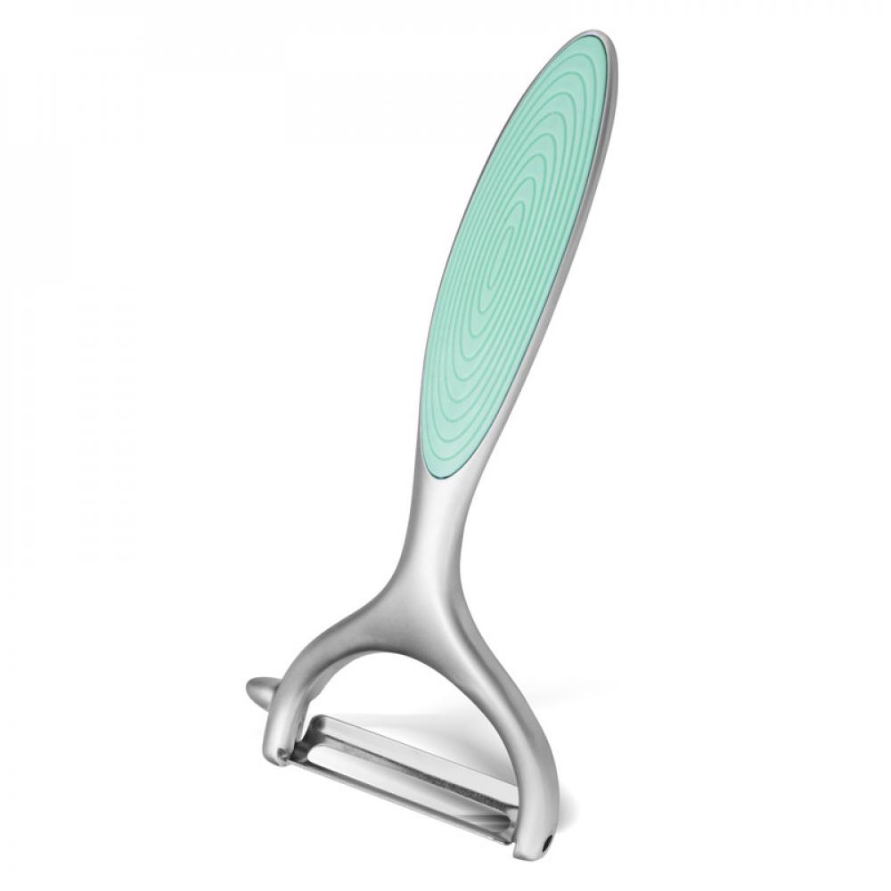 Fissman Y-Shaped Peeler Luminica Series With Zinc Alloy Mint Green 14cm peeler with container vegetable peeler for kitchen green