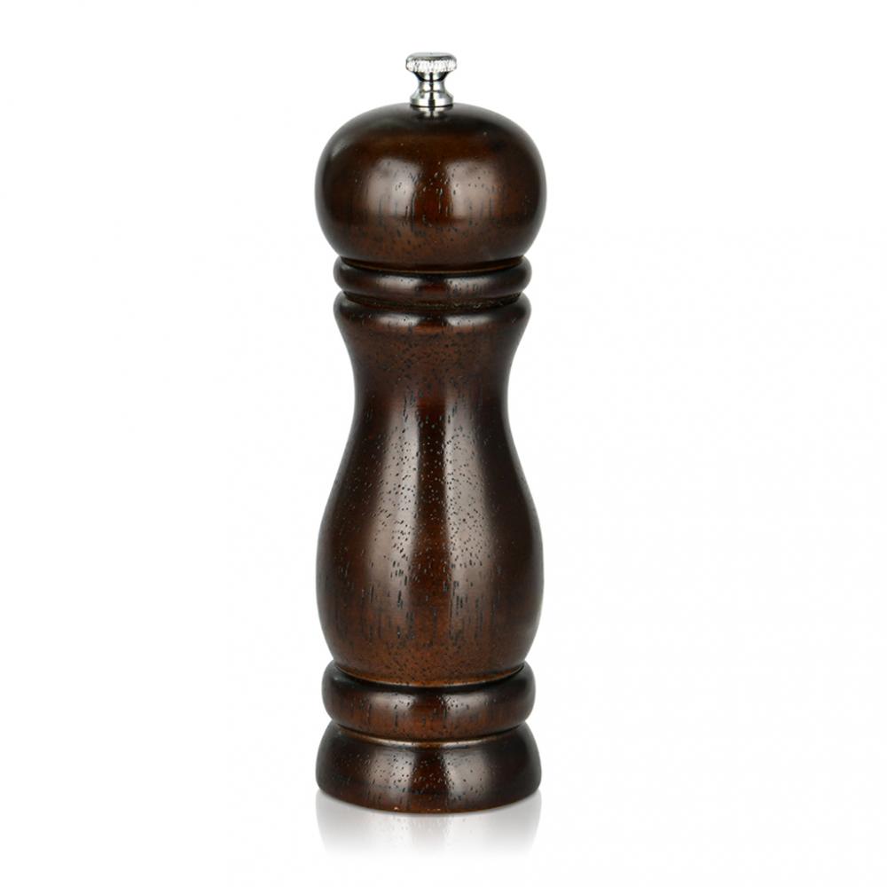 Fissman Salt and Pepper Mill Rook Shape Dark Brown Wooden Style15 x 6cm