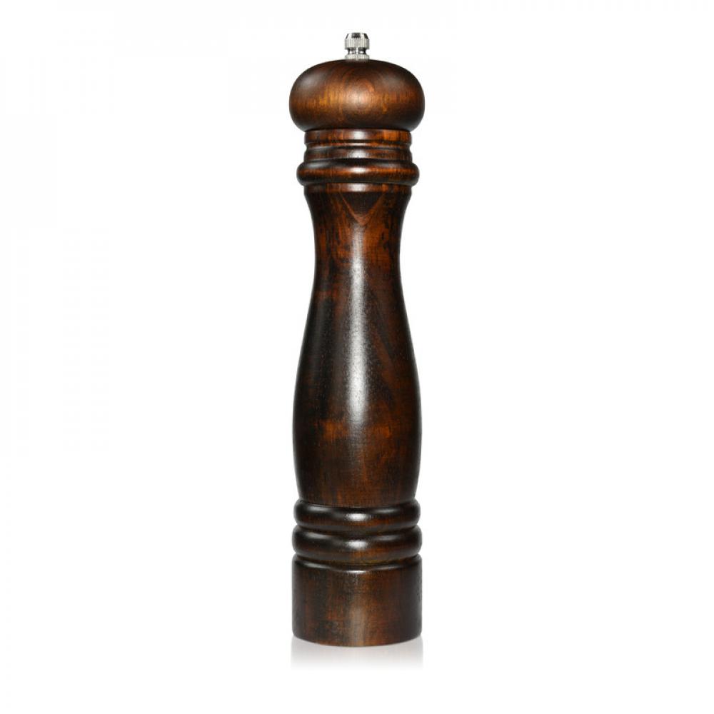 Fissman Pepper Mill Wooden Body With Zinc Alloy Grinder Dark Brown 25x6cm 4 inches pepper mill grinder acrylic salt manual adjustable transparent grinding pepper shakers mills kitchen accessories