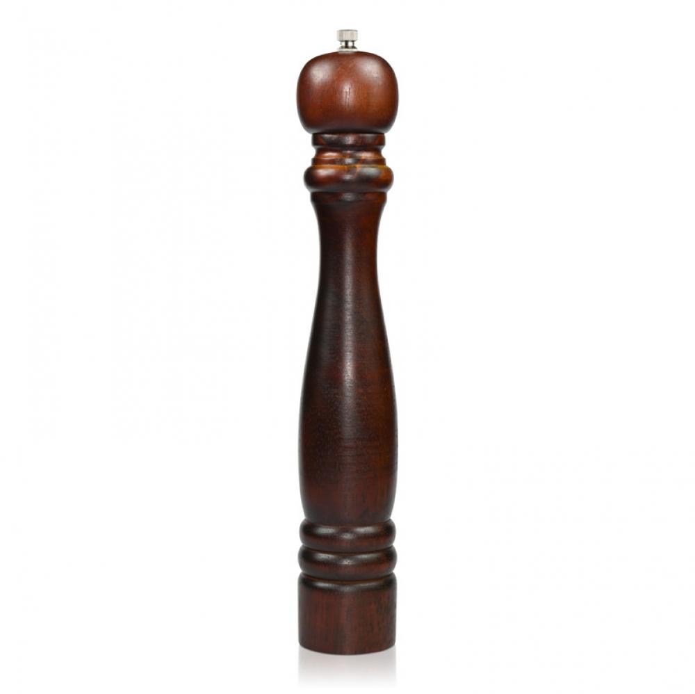 Fissman Pepper Mill Wooden Body With Zinc Alloy Grinder Dark Brown 35x6cm electric automatic mill pepper and salt grinder led light peper spice grain mills porcelain grinding core mill kitchen tools