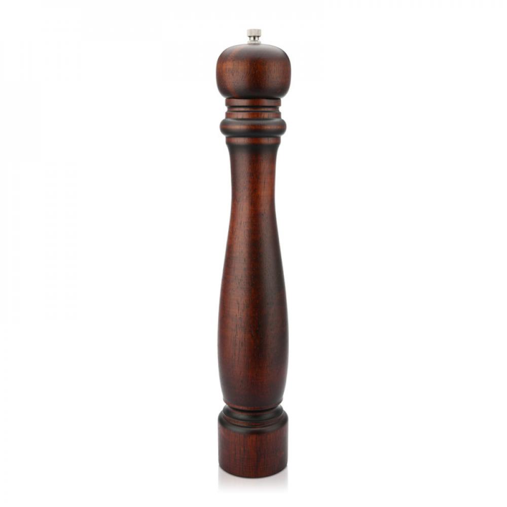Fissman Pepper Mill Wooden Body With Zinc Alloy Grinder Dark Brown 41x7cm electric automatic mill pepper and salt grinder led light peper spice grain mills porcelain grinding core mill kitchen tools