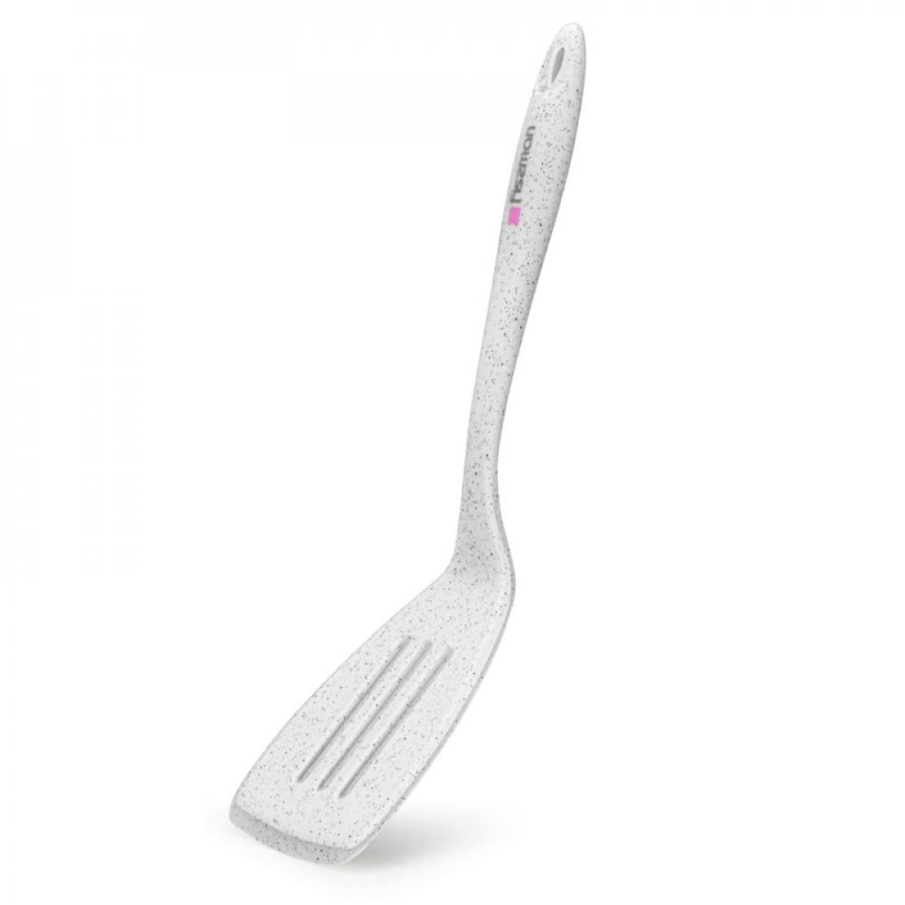 Fissman Slotted Turner White 32x4.5x9cm Bianca Series Nylon And Silicone fissman chefs tools silicone brush with handle 30 5cm