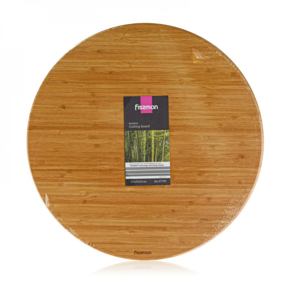цена Fissman Cutting Board Bamboo Round 43x5x43cm