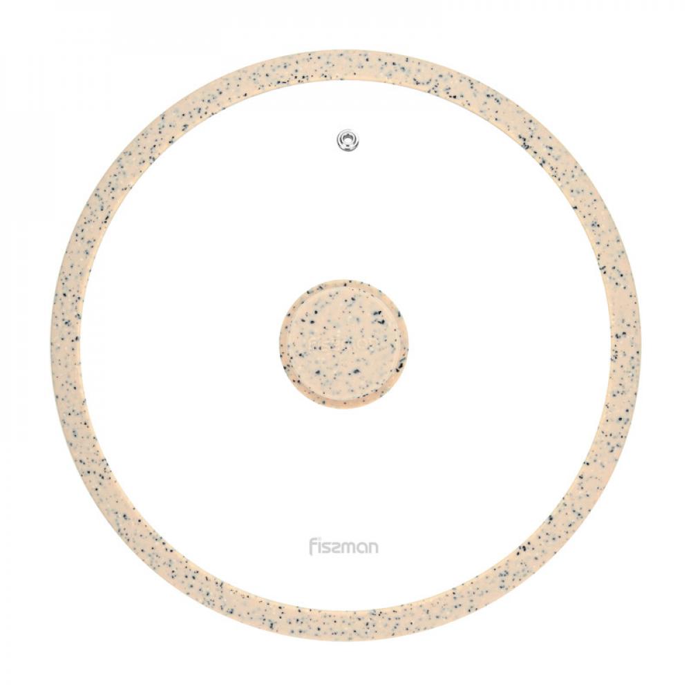 Fissman Glass Lid 26cm Arcades With Marble Silicone Rim Cream cuttable sealing silicone cover strong flexibility not easy to move silicone smell removal flat drain cover for bathroom