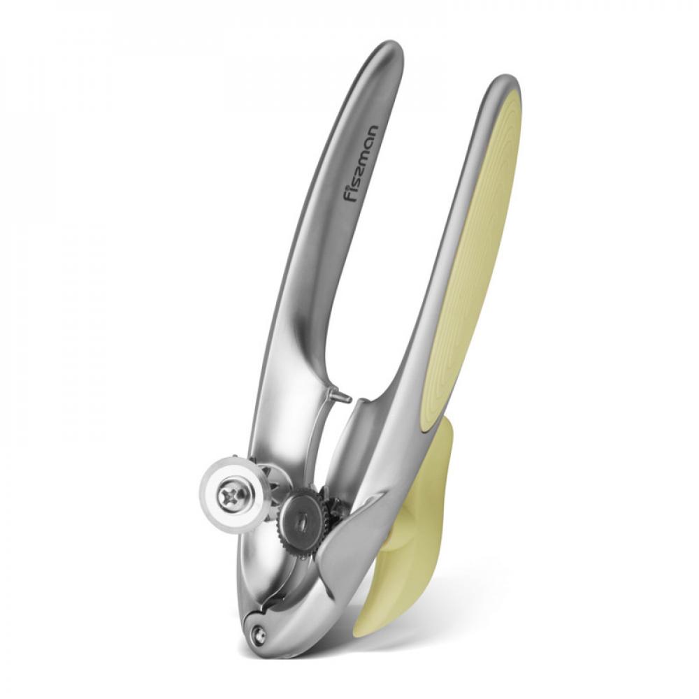 Fissman Can Opener with Zinc Alloy and Secure Grip Luminica Series Yellow fissman y shaped peeler luminica series with zinc alloy mint green 14cm