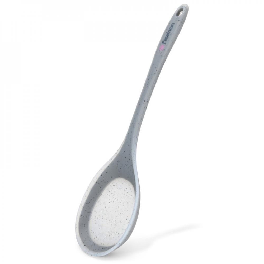 Fissman Slotted Spoon Mauris Grey 34cm (Nylon + Silicone) fissman slotted spoon 34cm lucretia series nylon and silicone