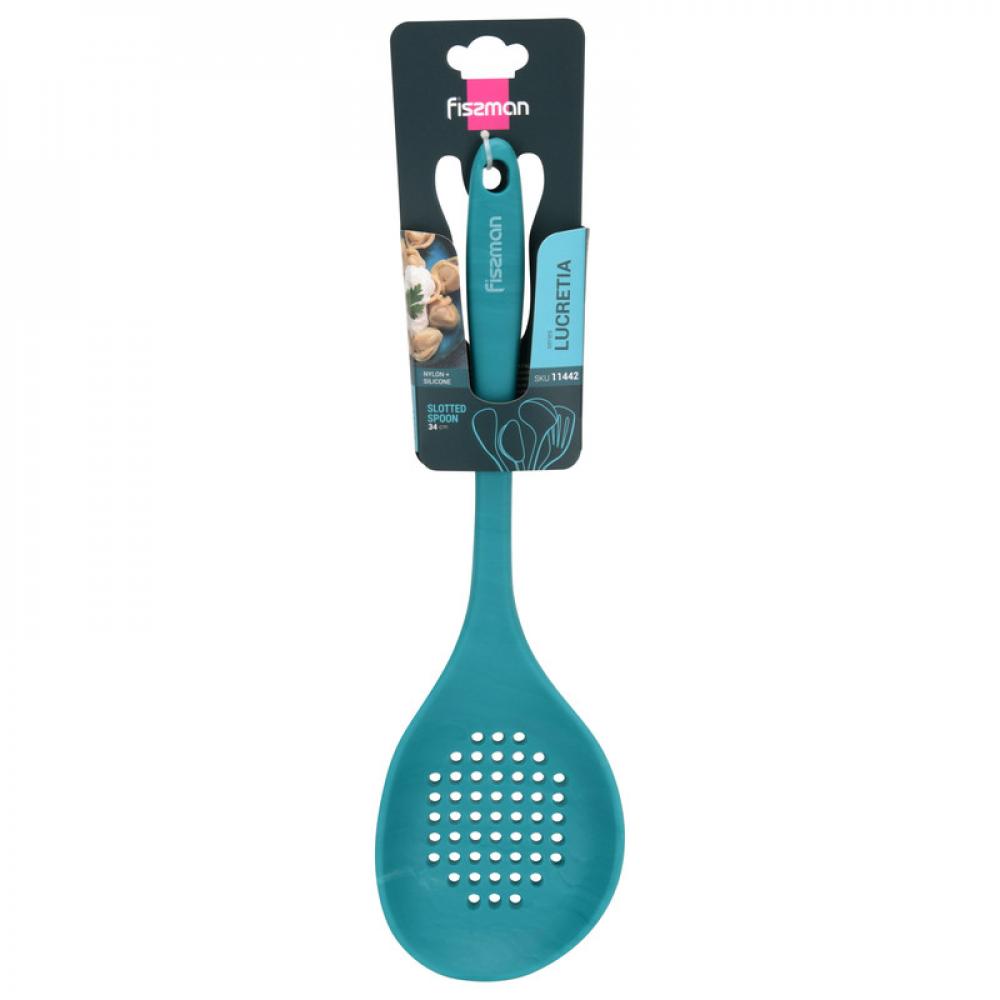 Fissman Slotted Spoon 34cm Lucretia Series Nylon And Silicone fissman spatula mauris grey 34cm nylon silicone