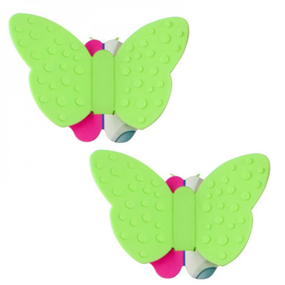 Fissman 2-Piece Butterfly Pot Holder Magnet Set Green фото