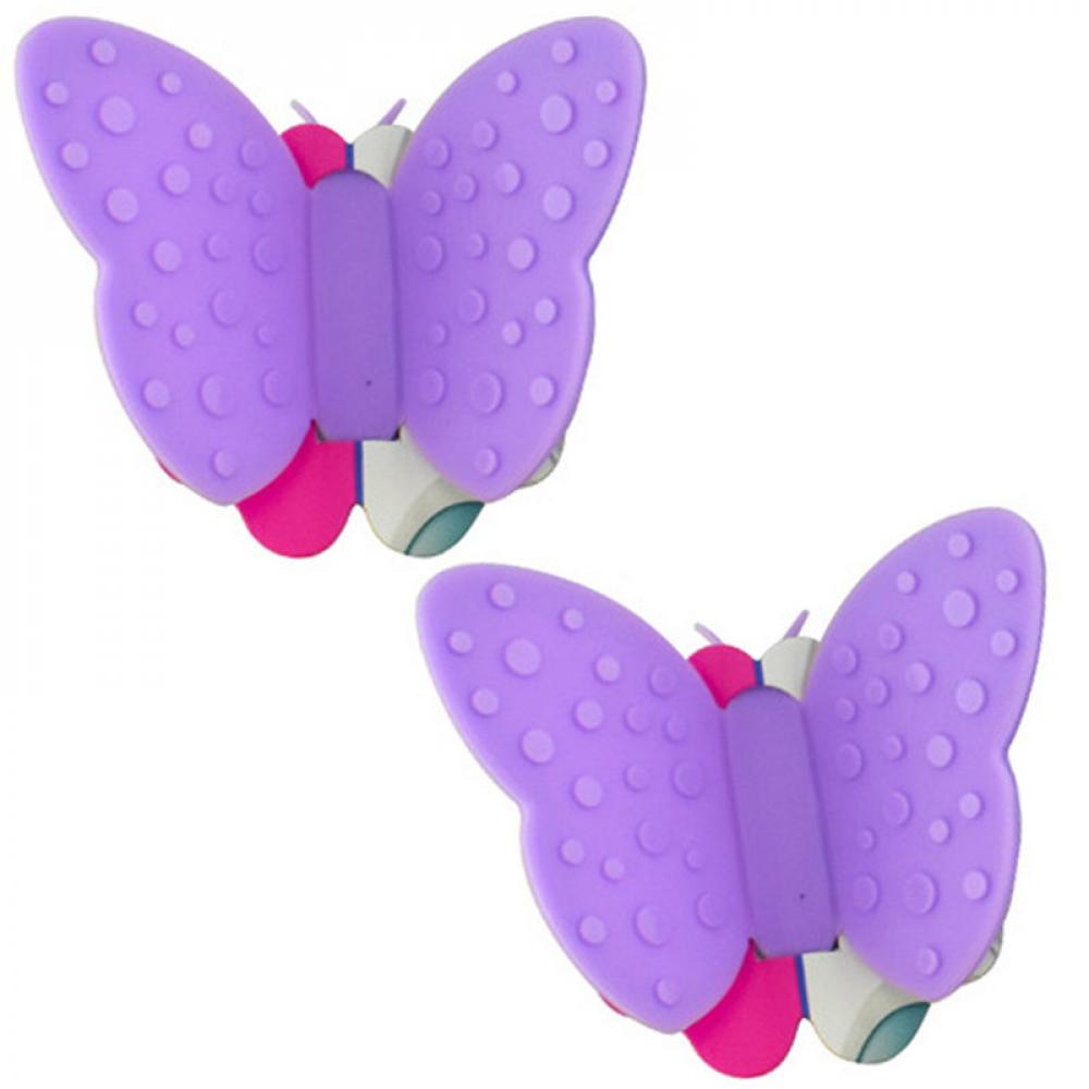 Fissman 2-Piece Butterfly Pot Holder Magnet Set Purple