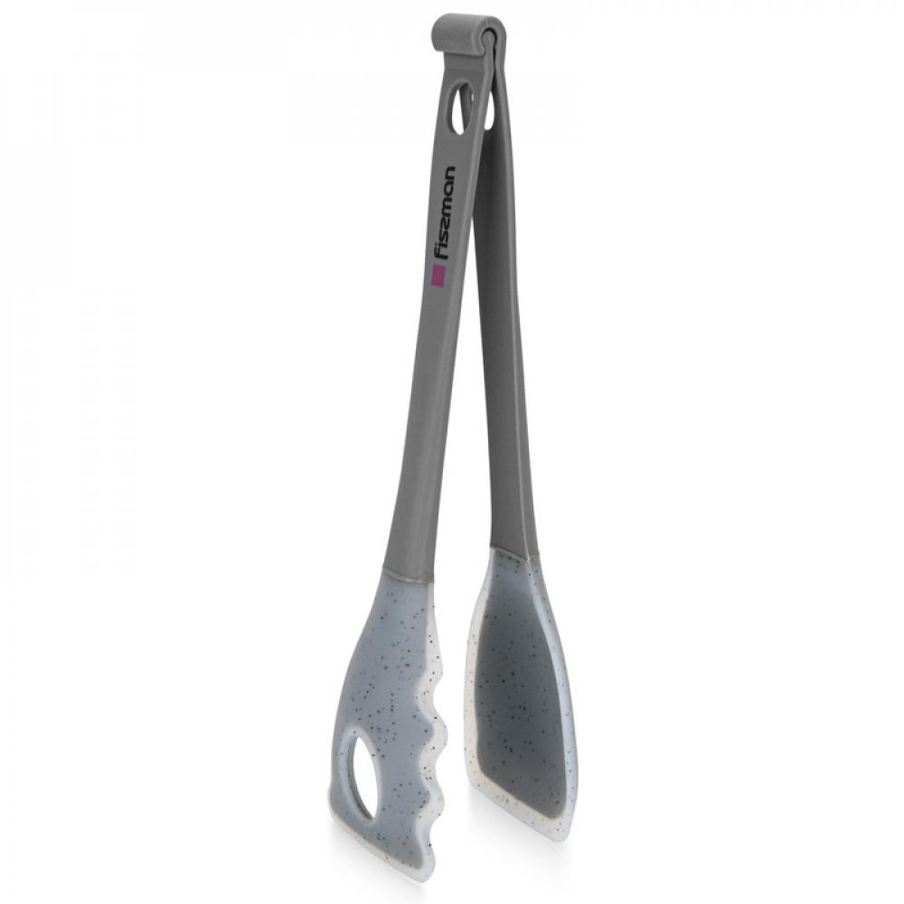 fissman serving spoon mauris grey 33 5cm nylon silicone Fissman Multi-Purpose Tongs Mauris Grey 28cm (Nylon + Silicone)