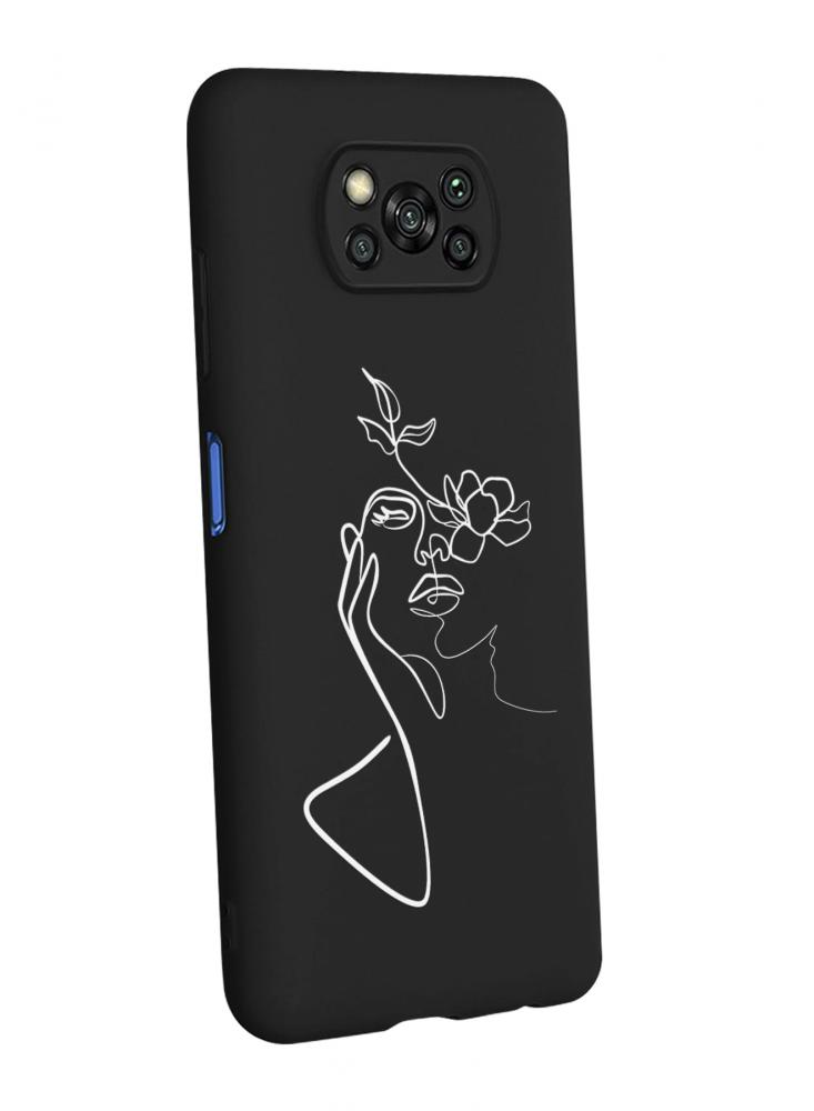 Protective Case Cover for Xiaomi Poco X3 / X3 Pro /X3 NFC Face & Flowers white